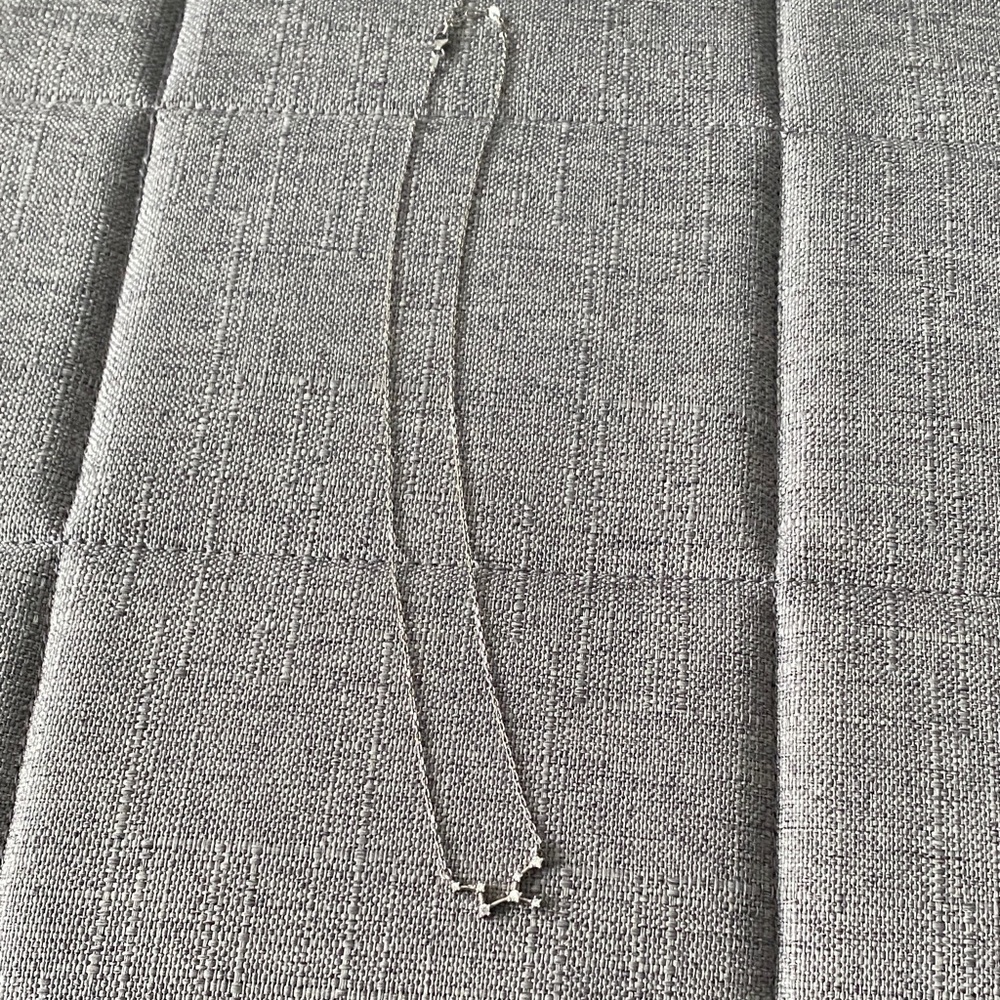 Silver Virgo constellation necklace